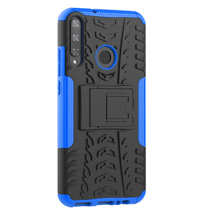 Cool Tyre Style PC + TPU Hybrid Phone Cover with Kickstand for Huawei P40 lite E/Y7p/Honor 9C