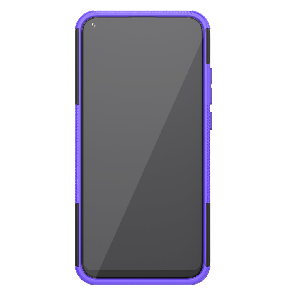 Cool Tyre Style PC + TPU Hybrid Phone Cover with Kickstand for Huawei P40 lite E/Y7p/Honor 9C
