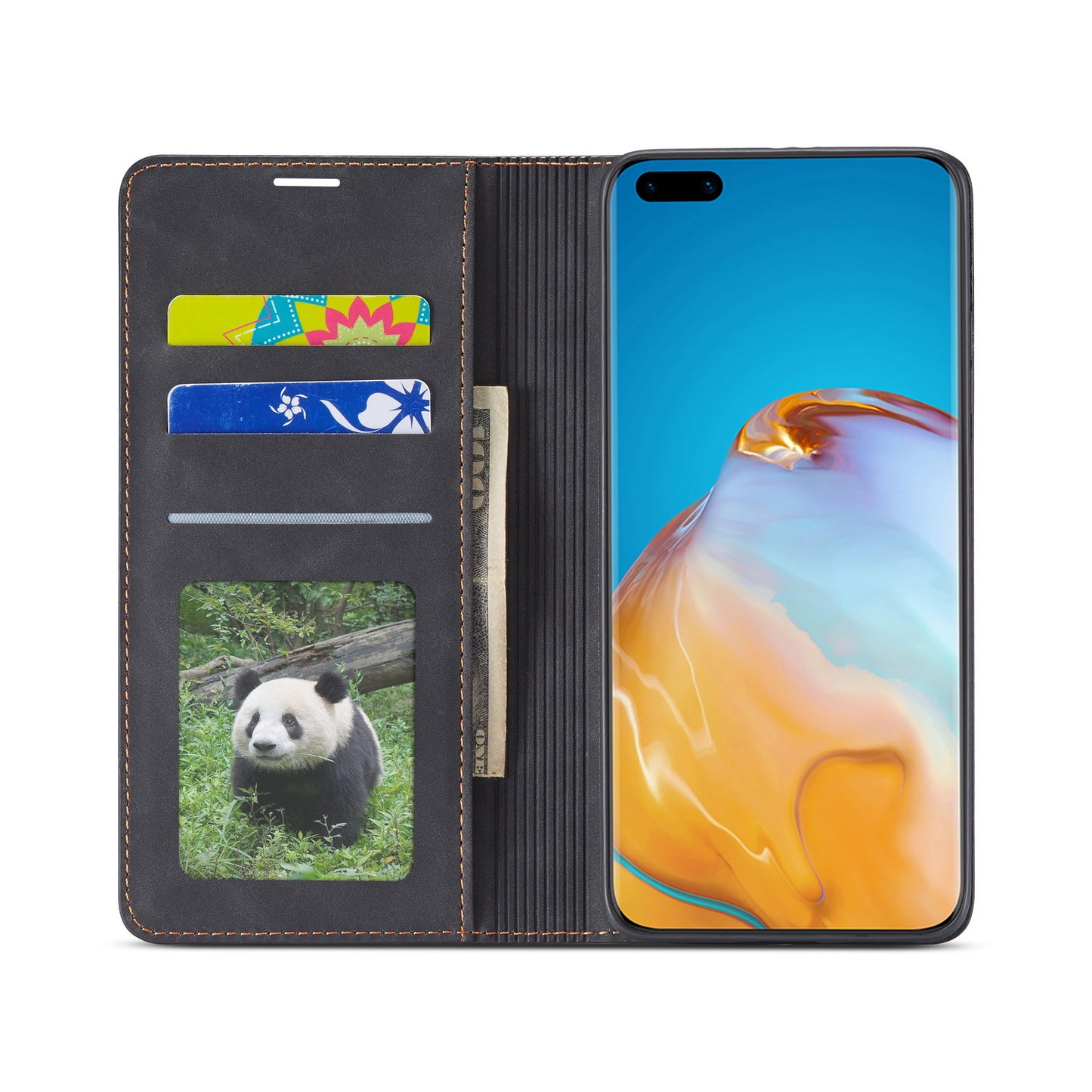 FORWENW Fantasy Series Silky Touch Leather Wallet Case for Huawei P40 Pro