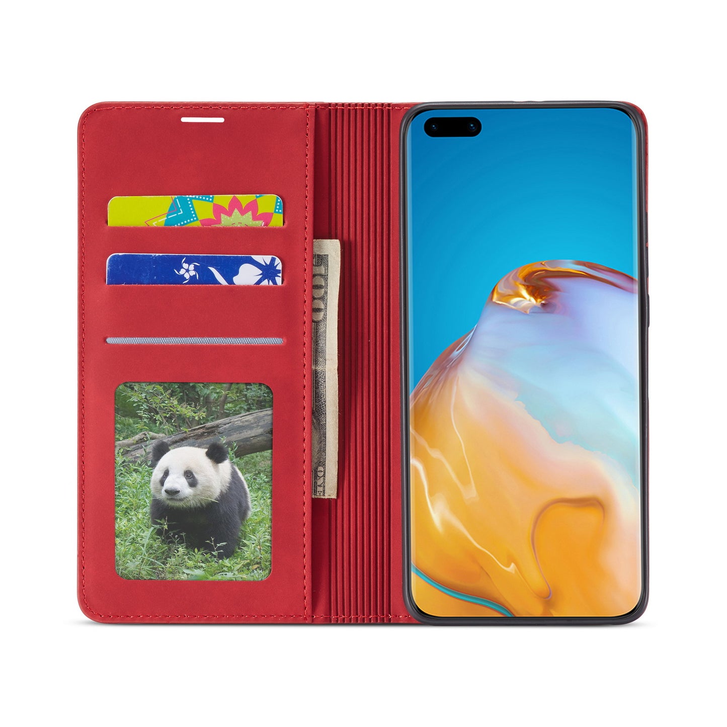 FORWENW Fantasy Series Silky Touch Leather Wallet Case for Huawei P40 Pro