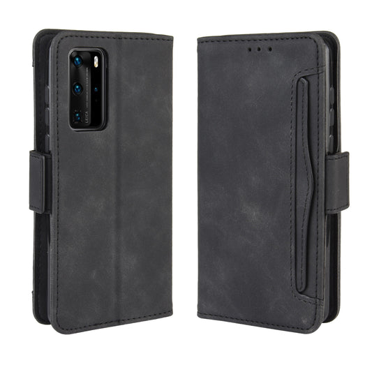 Multiple Card Slots Leather Wallet Stand Shell for Huawei P40 Pro