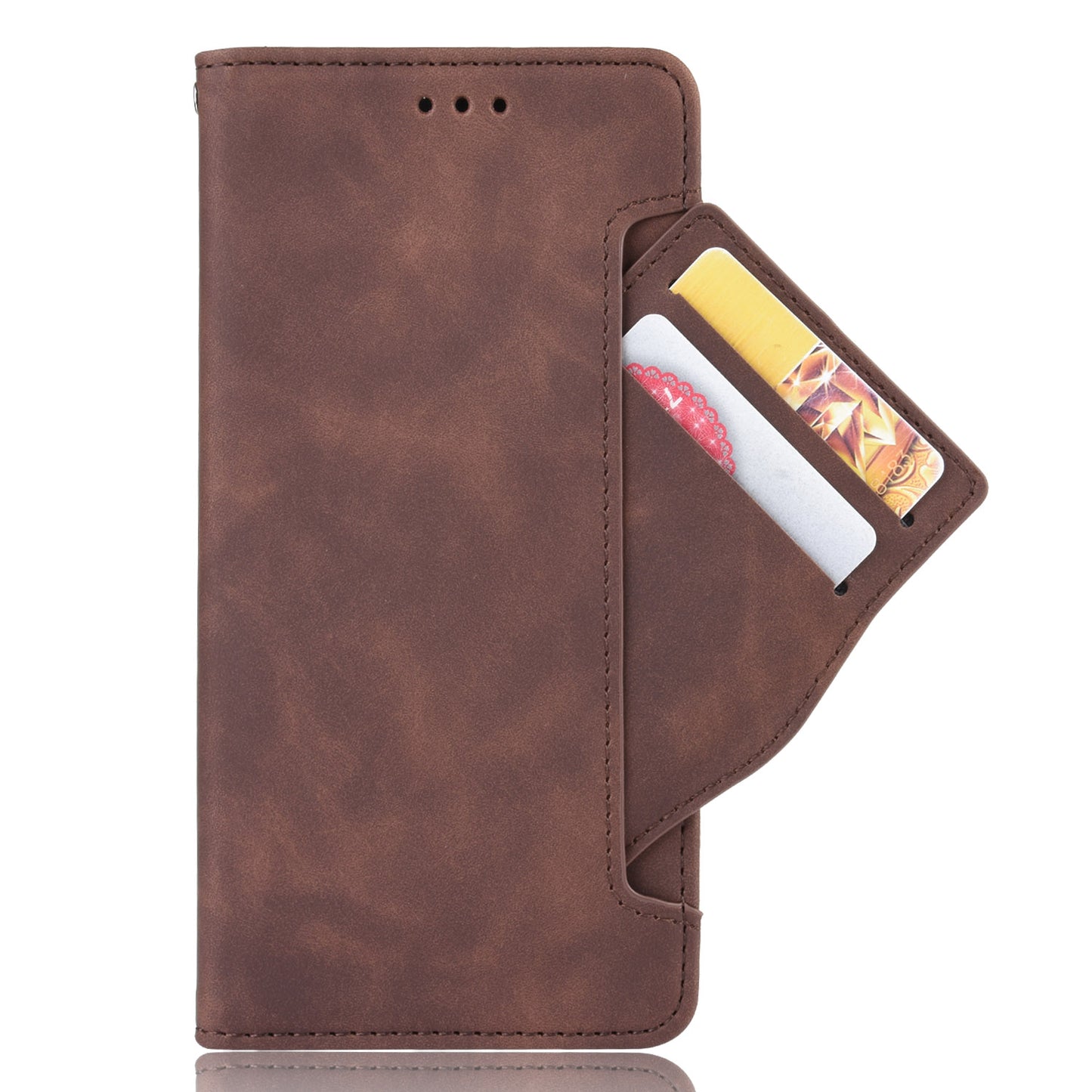 Multiple Card Slots Leather Wallet Stand Shell for Huawei P40 Pro