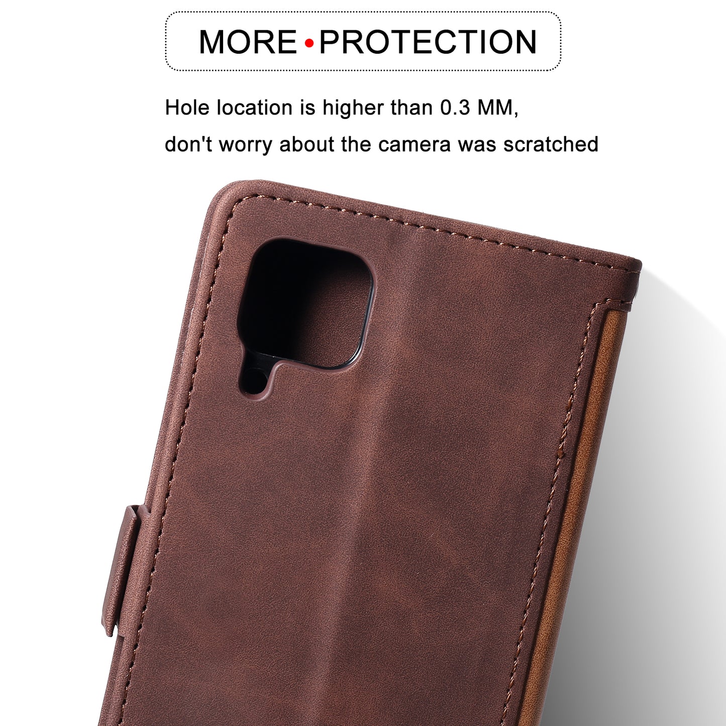 Retro Style Splicing Leather Wallet Cover Stand Phone Case for Huawei P40 lite/nova 6 SE/Nova 7i