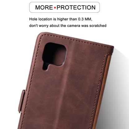 Retro Style Splicing Leather Wallet Cover Stand Phone Case for Huawei P40 lite/nova 6 SE/Nova 7i
