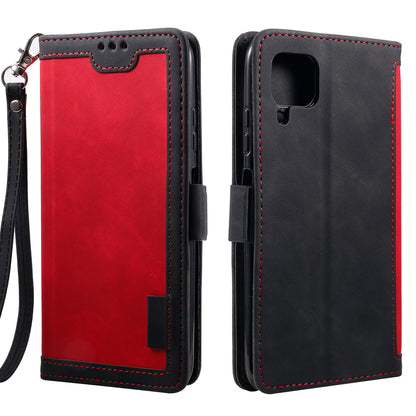 Retro Style Splicing Leather Wallet Cover Stand Phone Case for Huawei P40 lite/nova 6 SE/Nova 7i