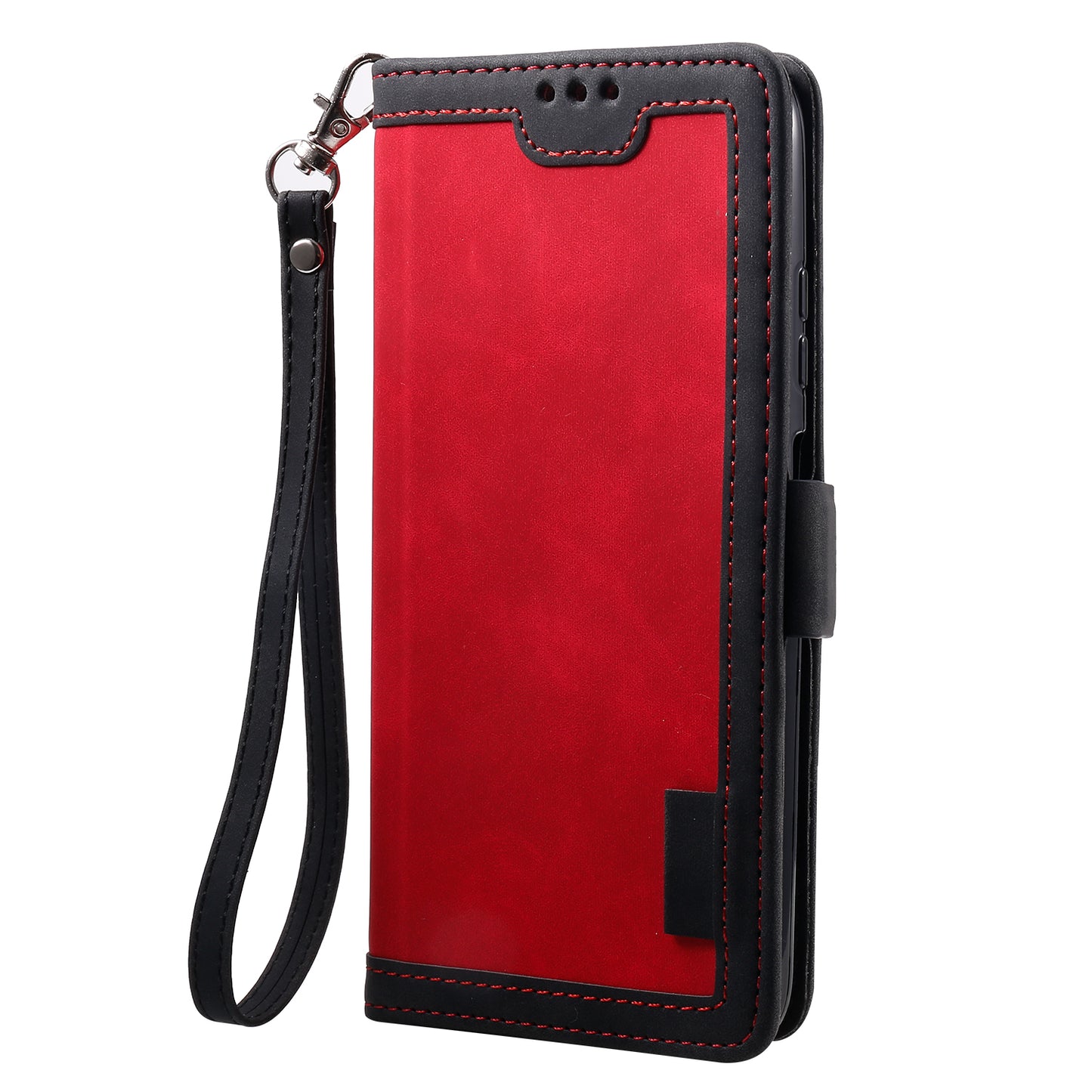 Retro Style Splicing Leather Wallet Cover Stand Phone Case for Huawei P40 lite/nova 6 SE/Nova 7i