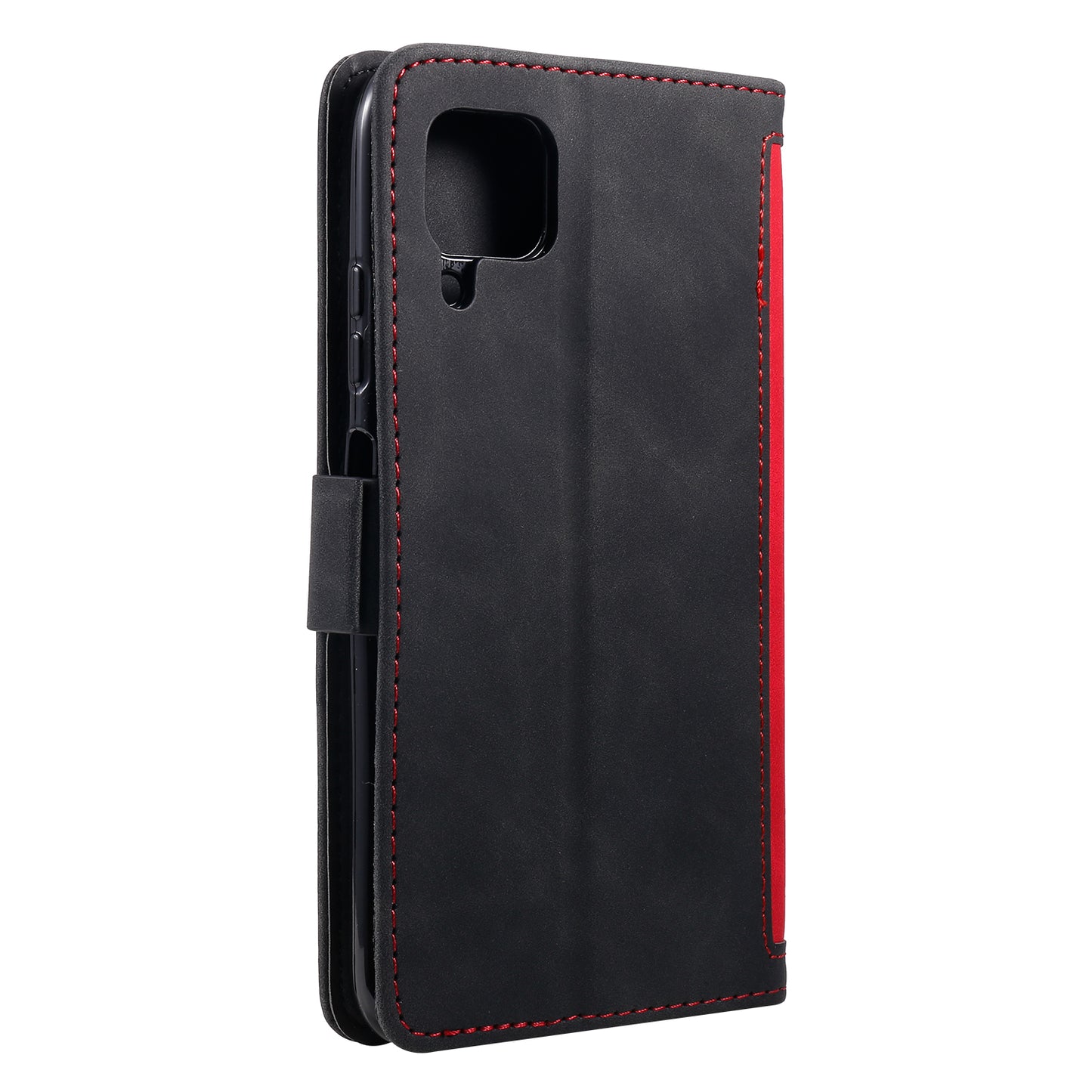 Retro Style Splicing Leather Wallet Cover Stand Phone Case for Huawei P40 lite/nova 6 SE/Nova 7i