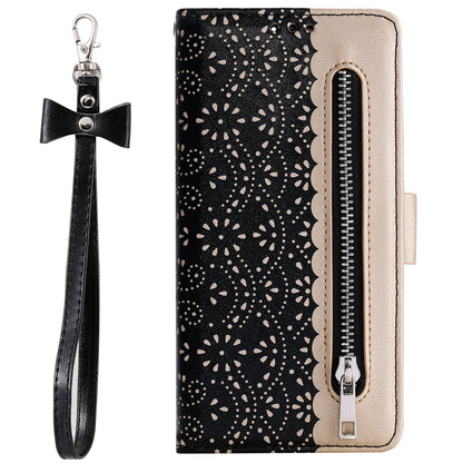 Lace Flower Zipper Pocket Leather Case for Huawei P40 Pro