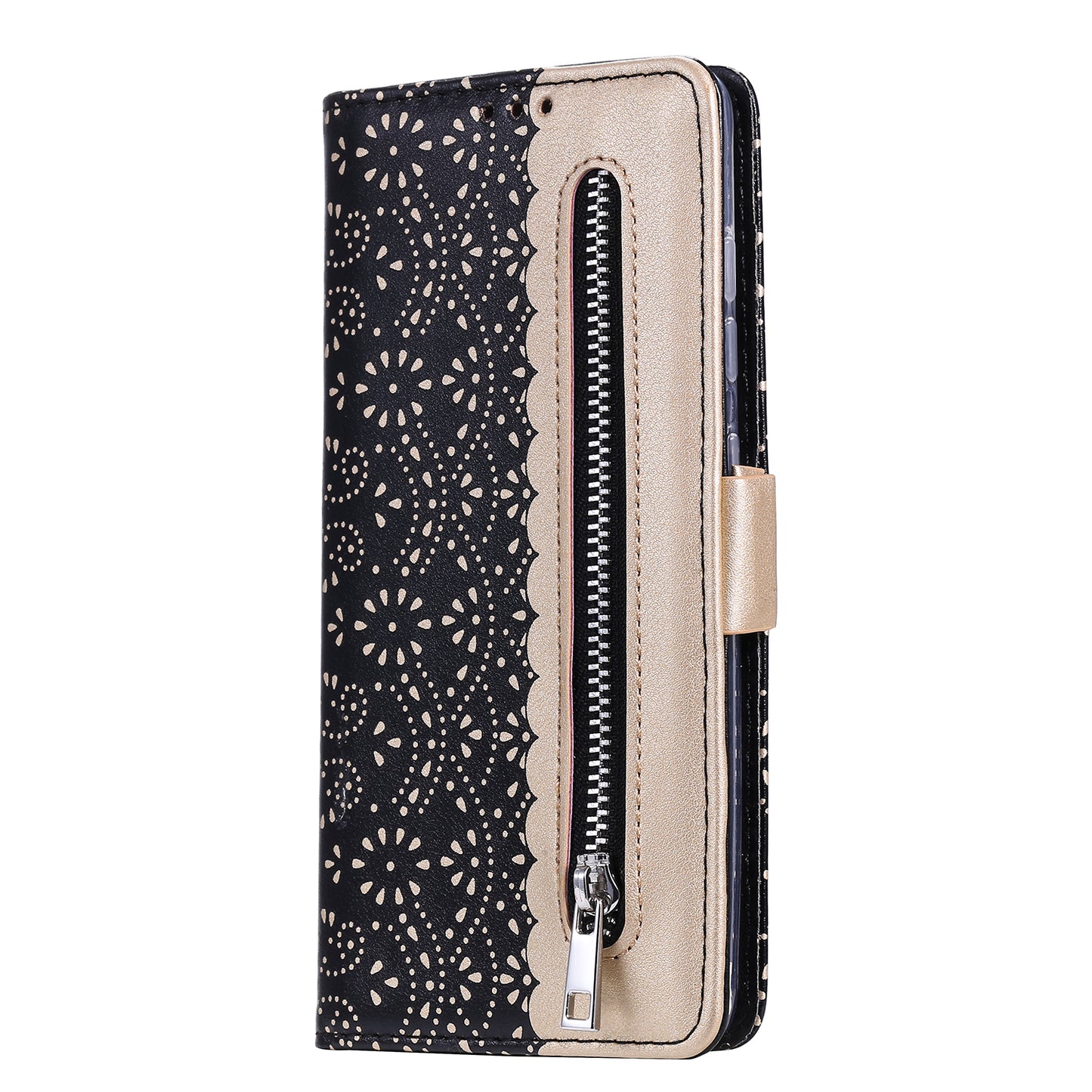 Lace Flower Zipper Pocket Leather Case for Huawei P40 Pro