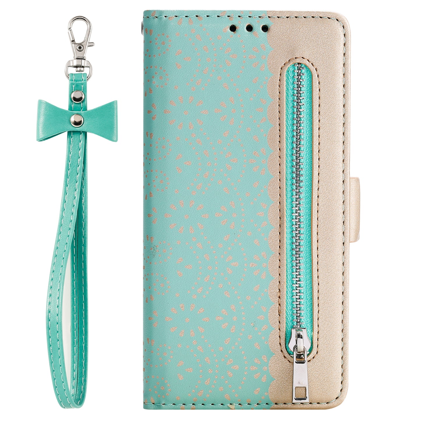 Lace Flower Zipper Pocket Leather Case for Huawei P40 Pro