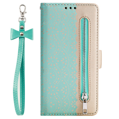 Lace Flower Zipper Pocket Leather Case for Huawei P40 Pro