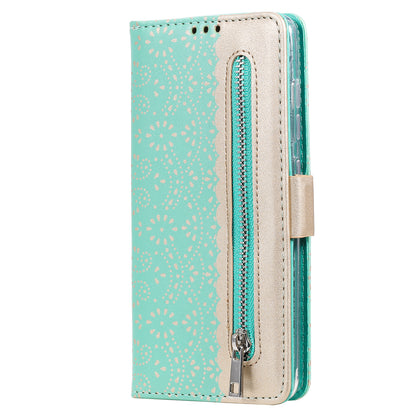 Lace Flower Zipper Pocket Leather Case for Huawei P40 Pro