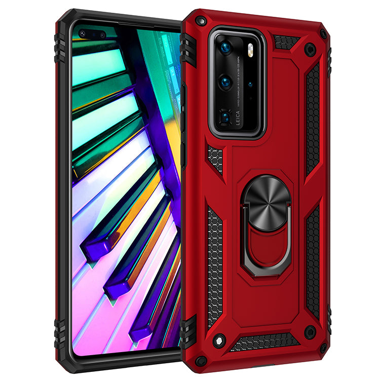 Ring Kickstand Armor Case PC TPU Combo Mobile Shell for Huawei P40 Pro
