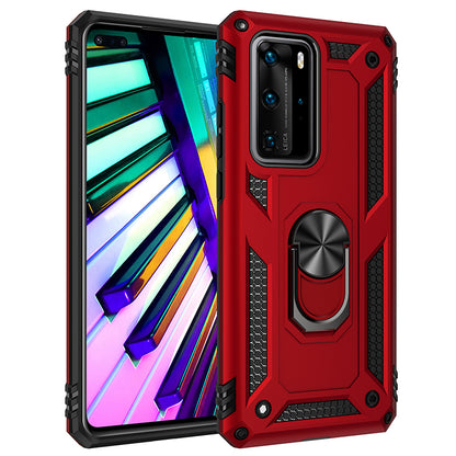 Ring Kickstand Armor Case PC TPU Combo Mobile Shell for Huawei P40 Pro