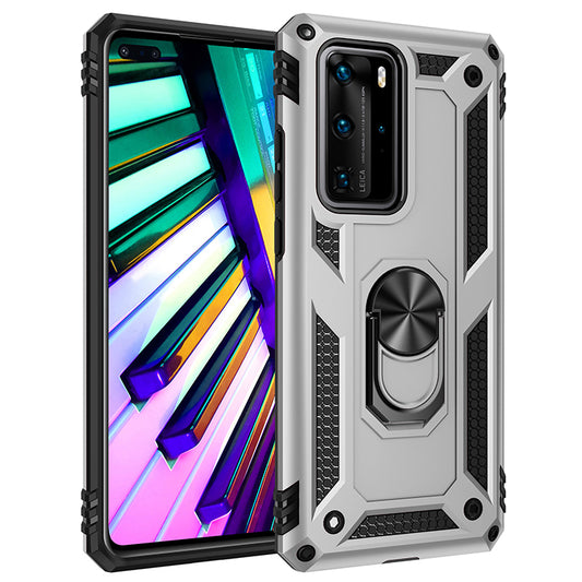 Ring Kickstand Armor Case PC TPU Combo Mobile Shell for Huawei P40 Pro