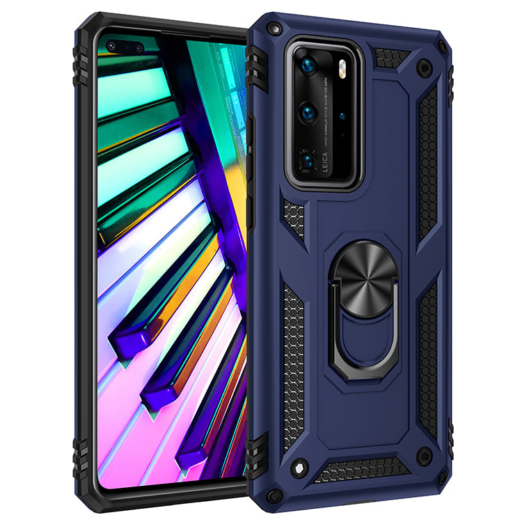 Ring Kickstand Armor Case PC TPU Combo Mobile Shell for Huawei P40 Pro