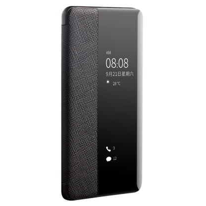 QIALINO View Window Cowhide Leather Shell for Huawei P40 Pro