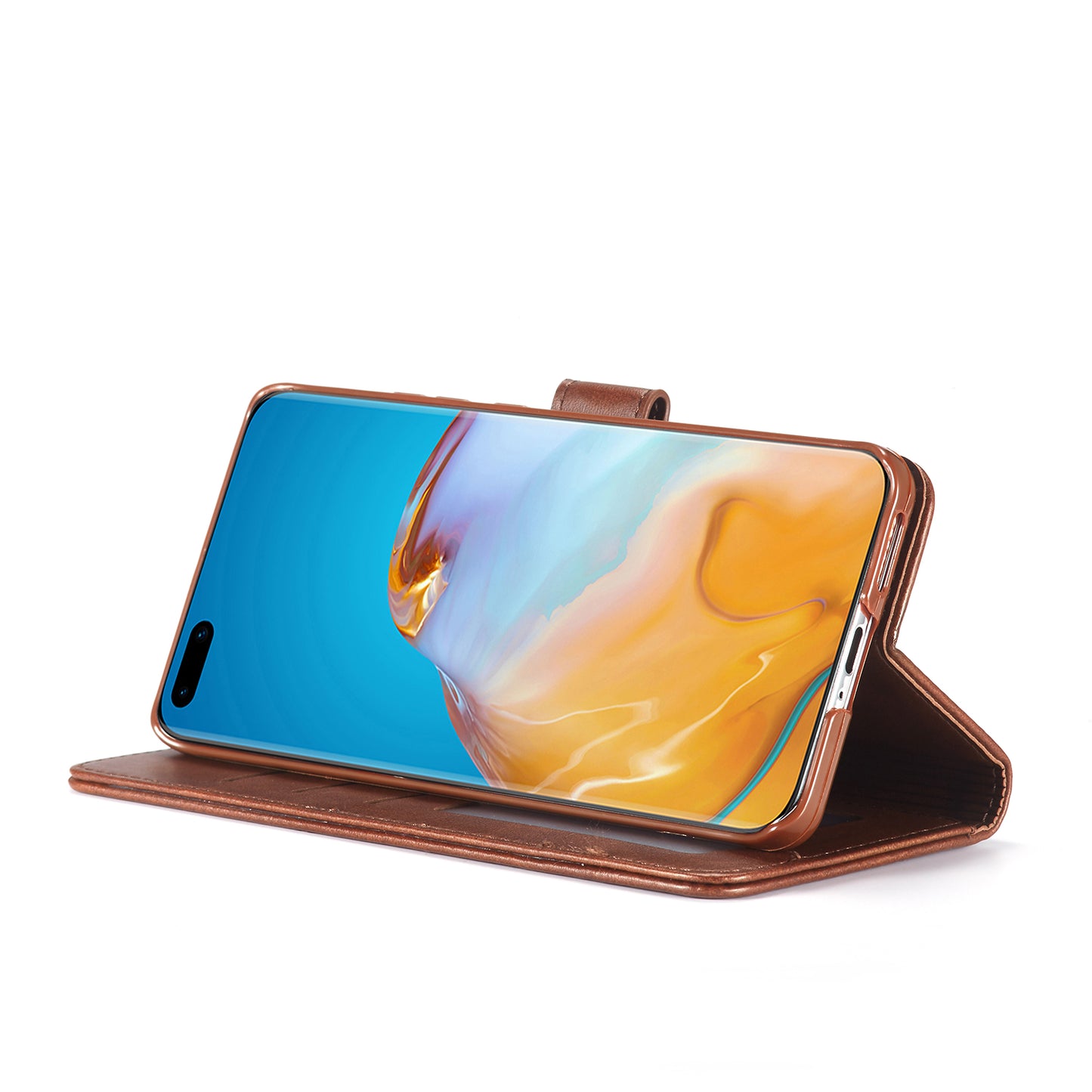 LC.IMEEKE Leather Wallet Stand Case for Huawei P40 Pro