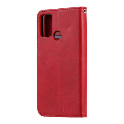 Zipper Pocket Leather Wallet Case for Honor 9A