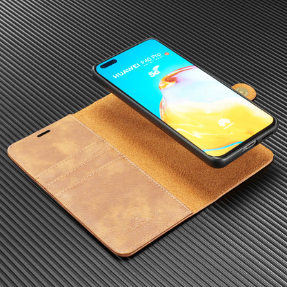 DG.MING Detachable 2-in-1 Split Leather Wallet Shell + PC Back Case for Huawei P40 Pro