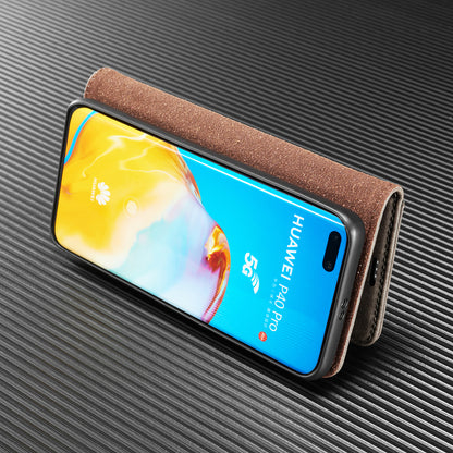 DG.MING Detachable 2-in-1 Split Leather Wallet Shell + PC Back Case for Huawei P40 Pro