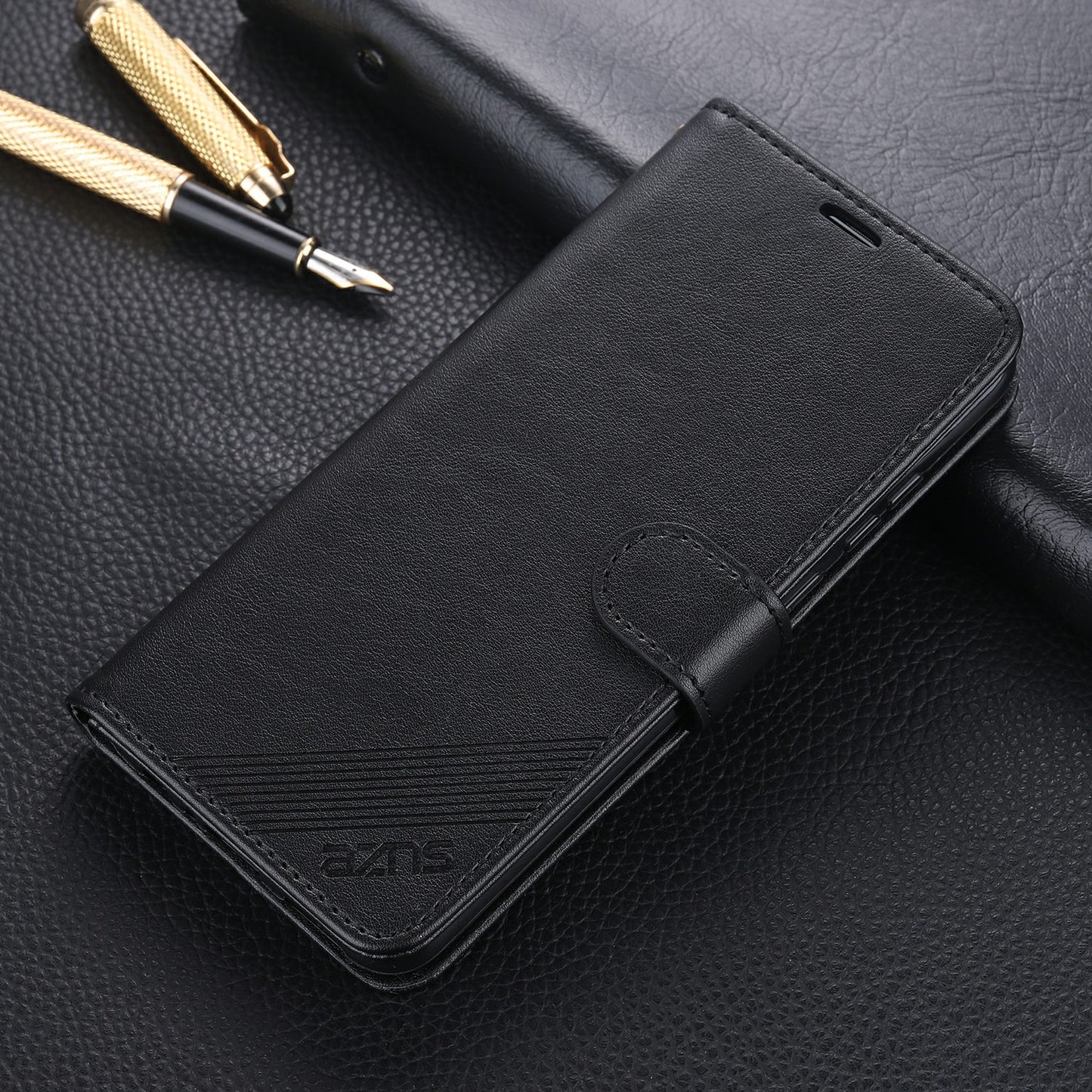 AZNS Leather Wallet with Stand Case for Honor 9A