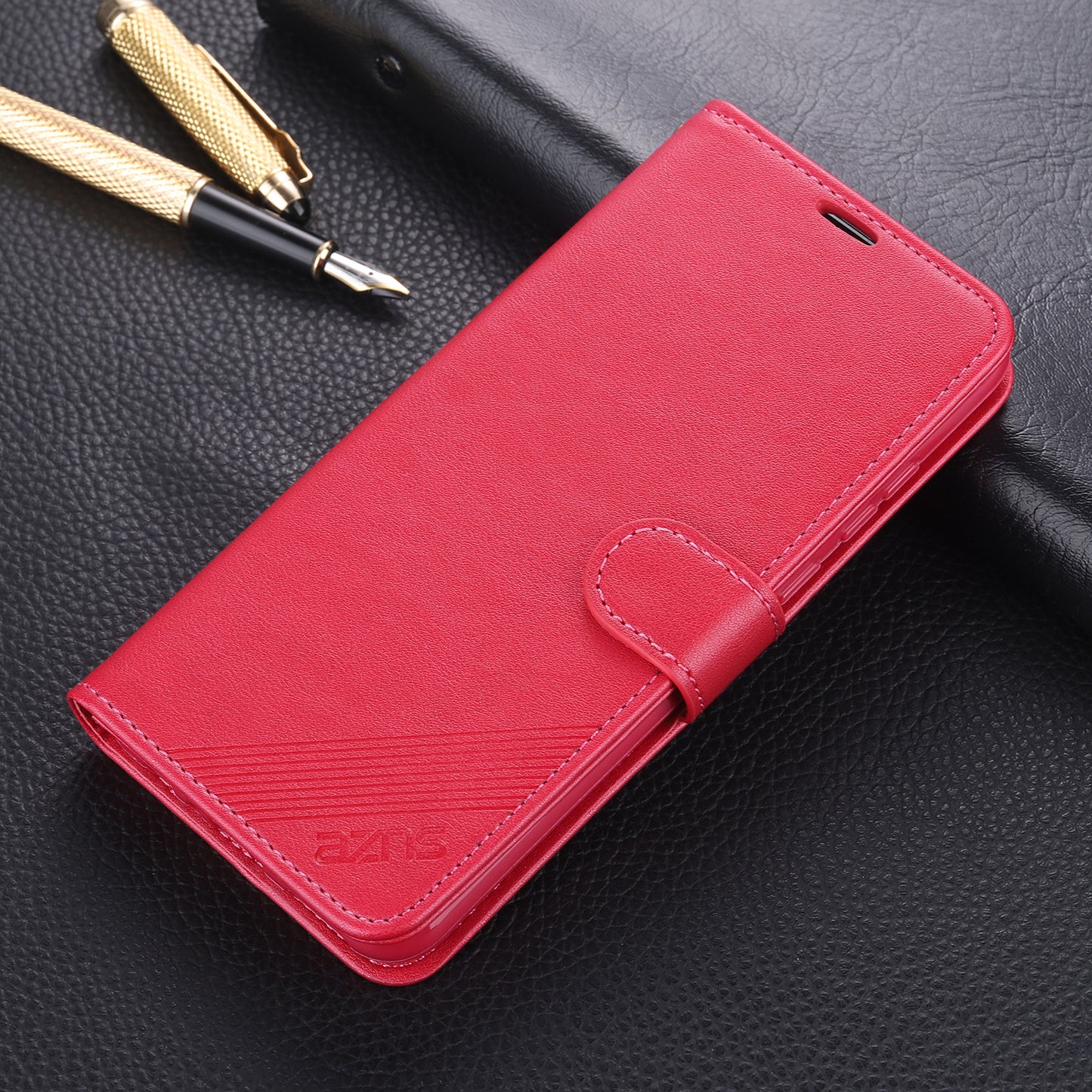 AZNS Leather Wallet with Stand Case for Honor 9A