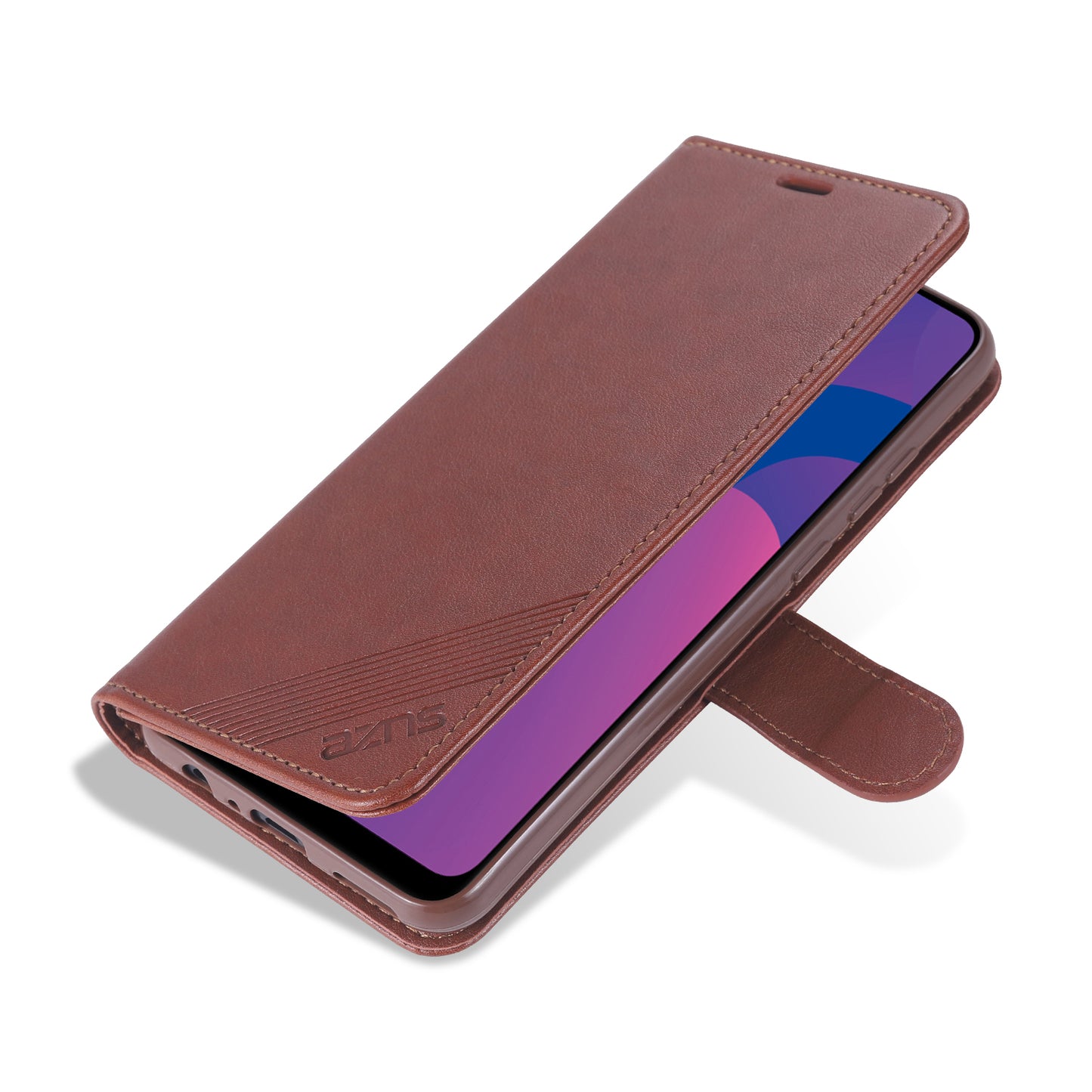 AZNS Leather Wallet with Stand Case for Honor 9A