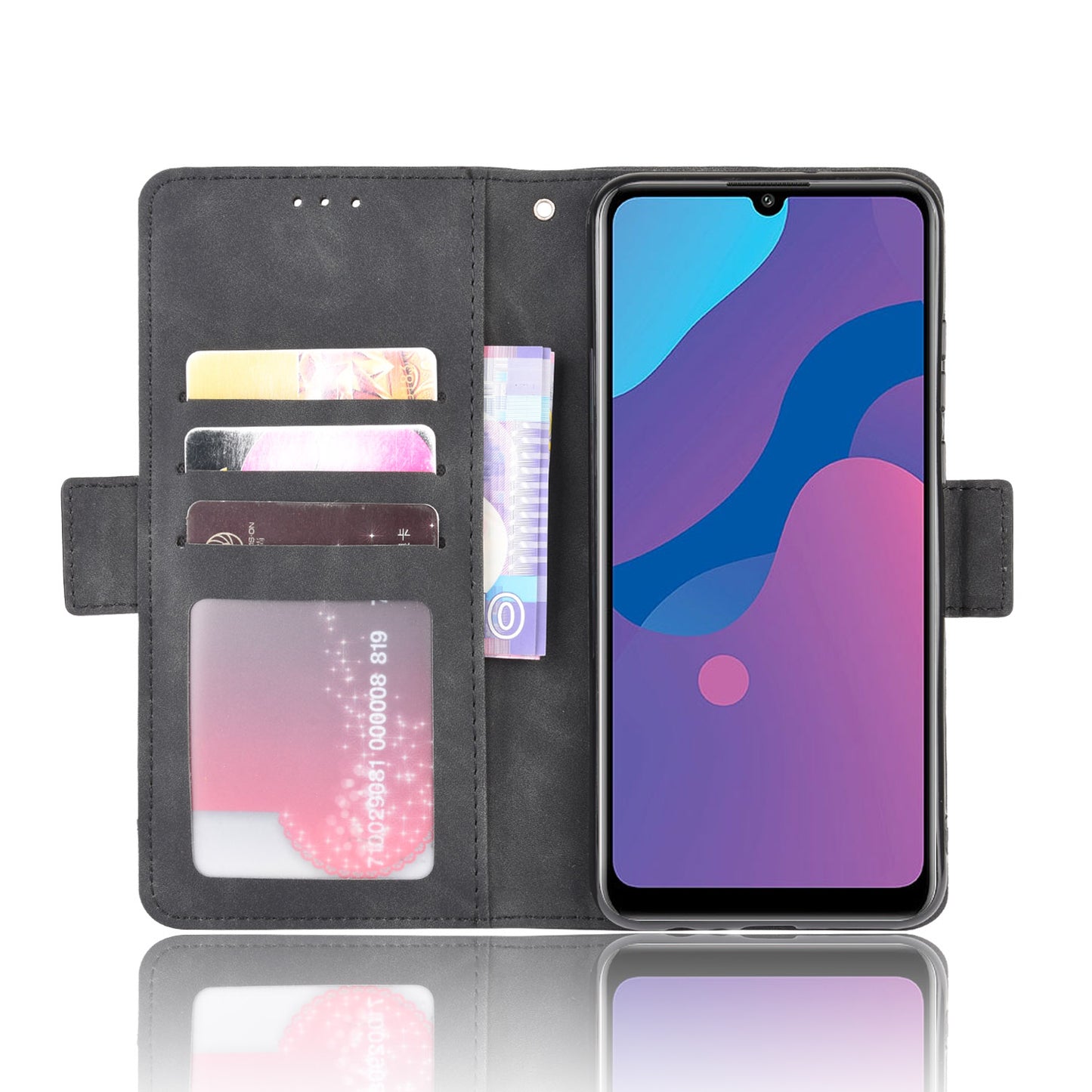 Magnetic PU Leather Shell with Multiple Card Slots for Honor Play 9A/Honor 9A