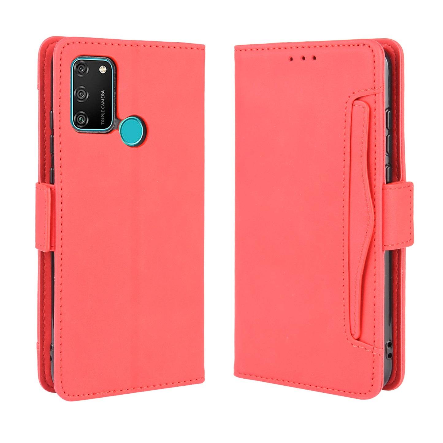 Magnetic PU Leather Shell with Multiple Card Slots for Honor Play 9A/Honor 9A