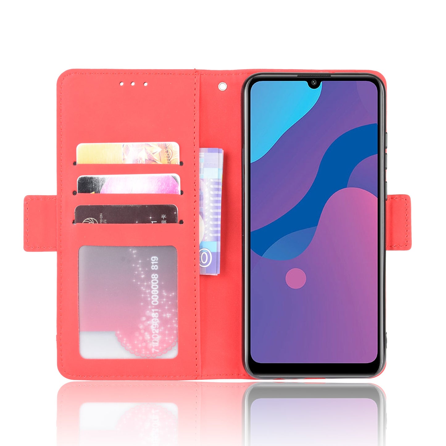Magnetic PU Leather Shell with Multiple Card Slots for Honor Play 9A/Honor 9A