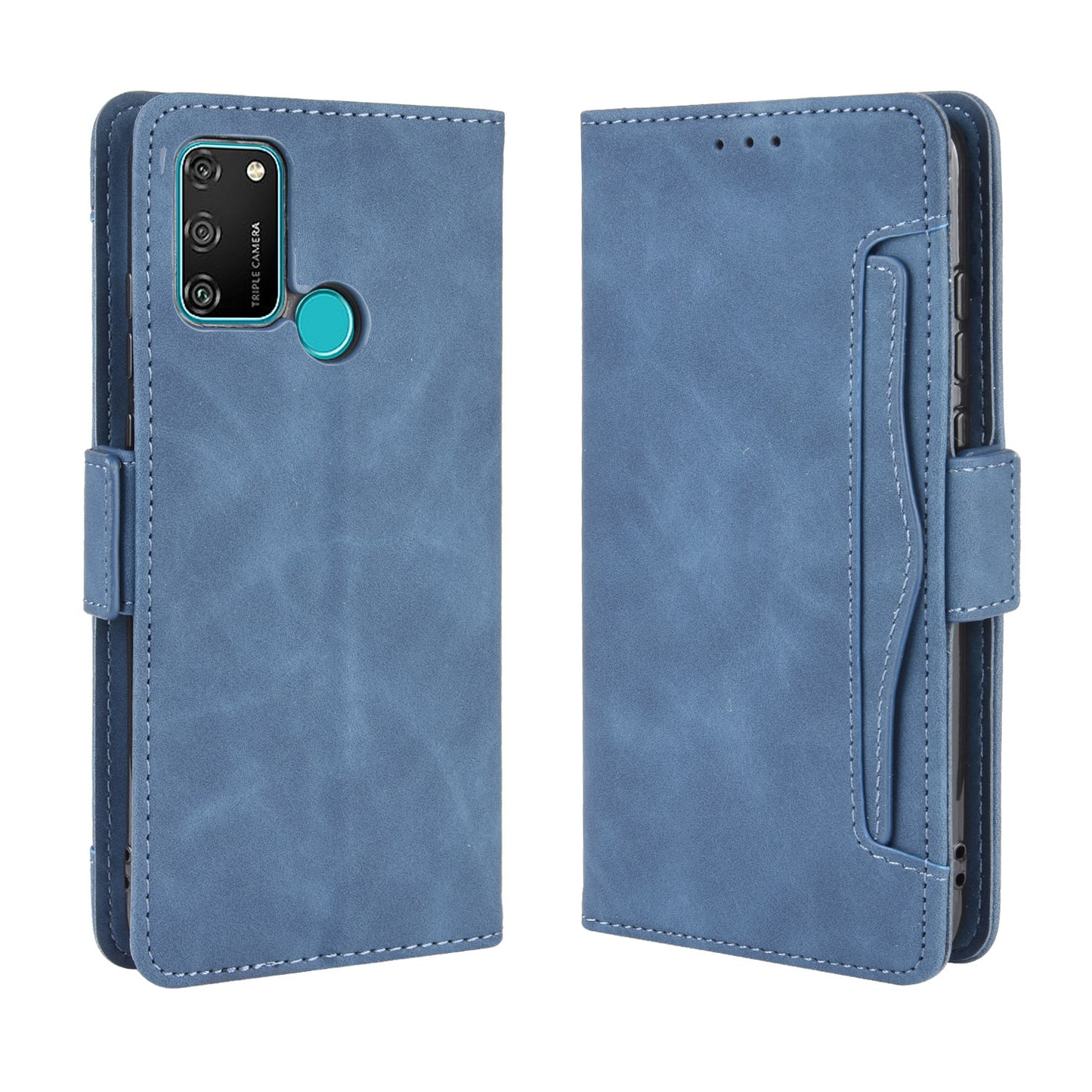 Magnetic PU Leather Shell with Multiple Card Slots for Honor Play 9A/Honor 9A