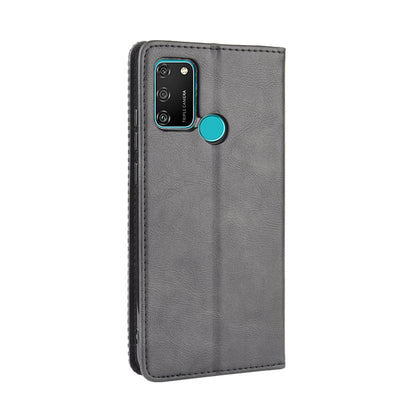 Vintage Style Leather Wallet Stand Phone Shell for Honor 9A/Play 9A
