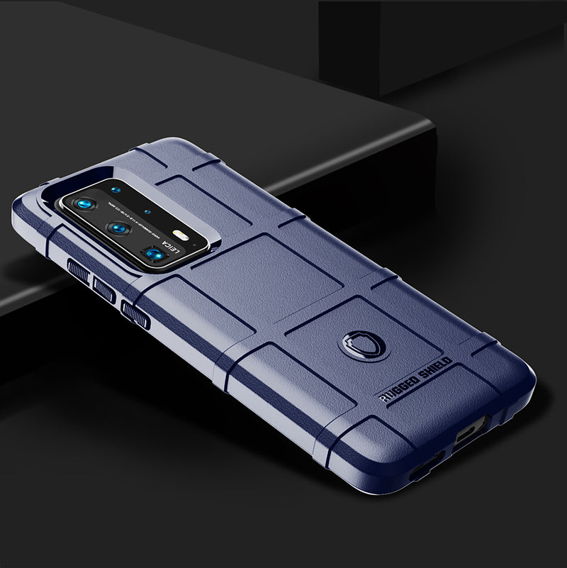 Rugged Square Grid Texture Thicken Anti-shock TPU Case for Huawei P40 Pro+