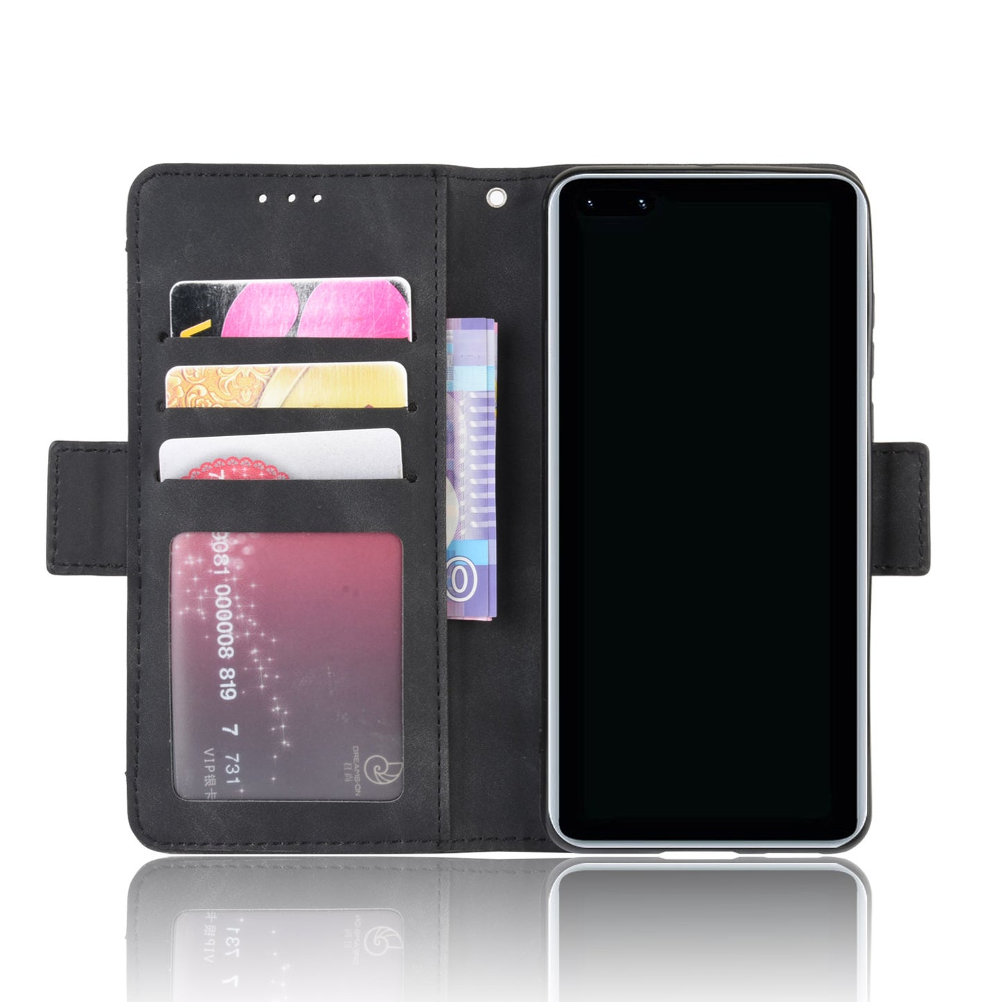 PU Leather with Multiple Card Slots Cover for Huawei P40 Pro+