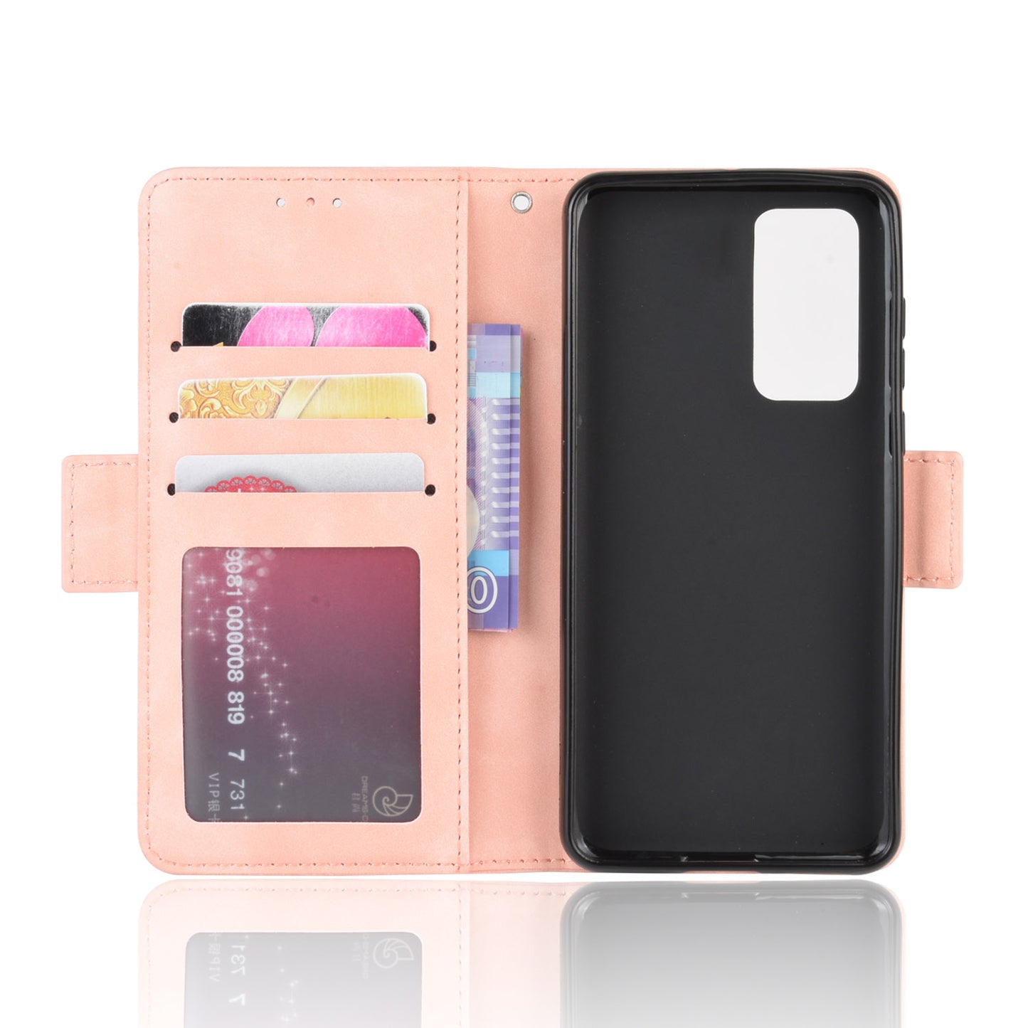 PU Leather with Multiple Card Slots Cover for Huawei P40 Pro+