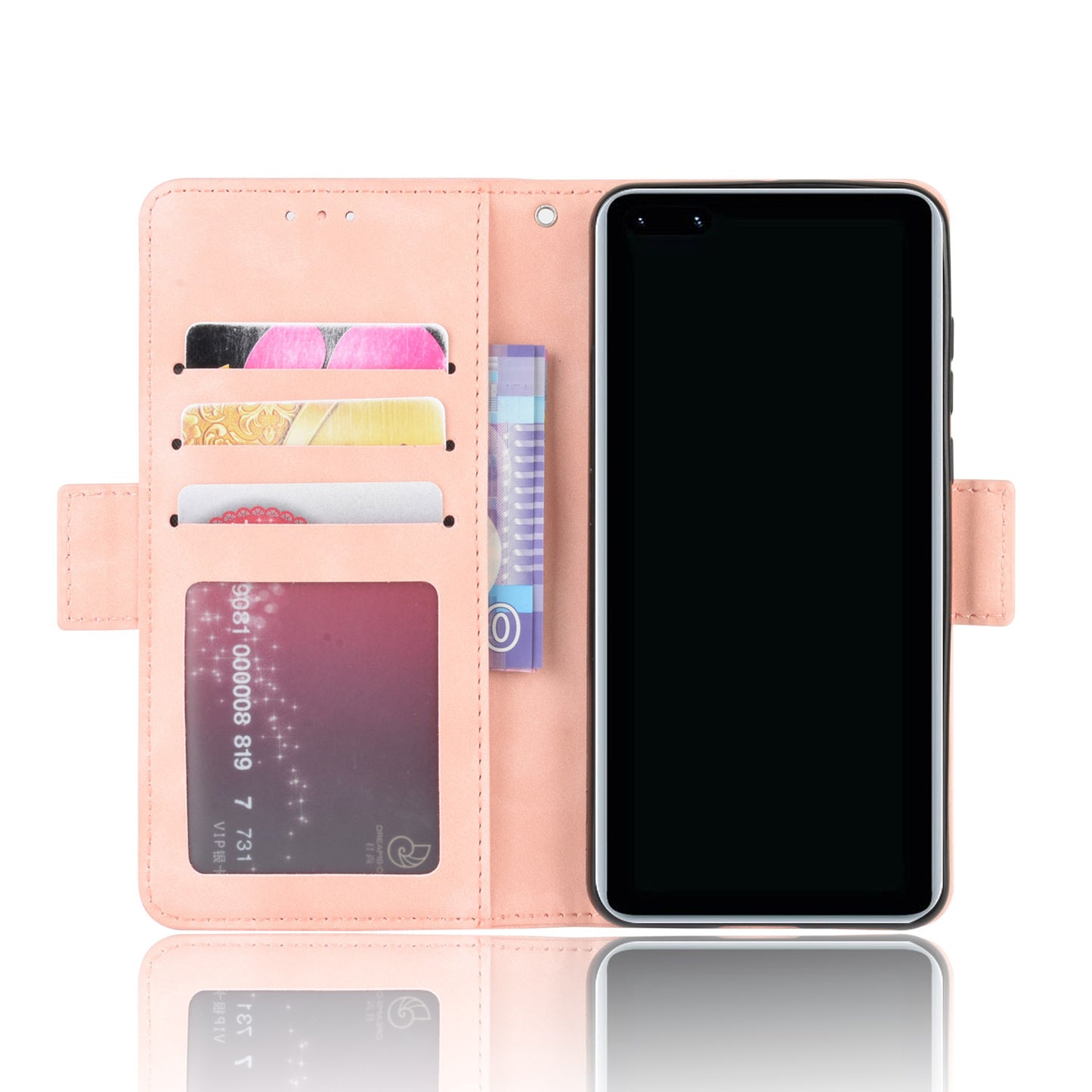 PU Leather with Multiple Card Slots Cover for Huawei P40 Pro+
