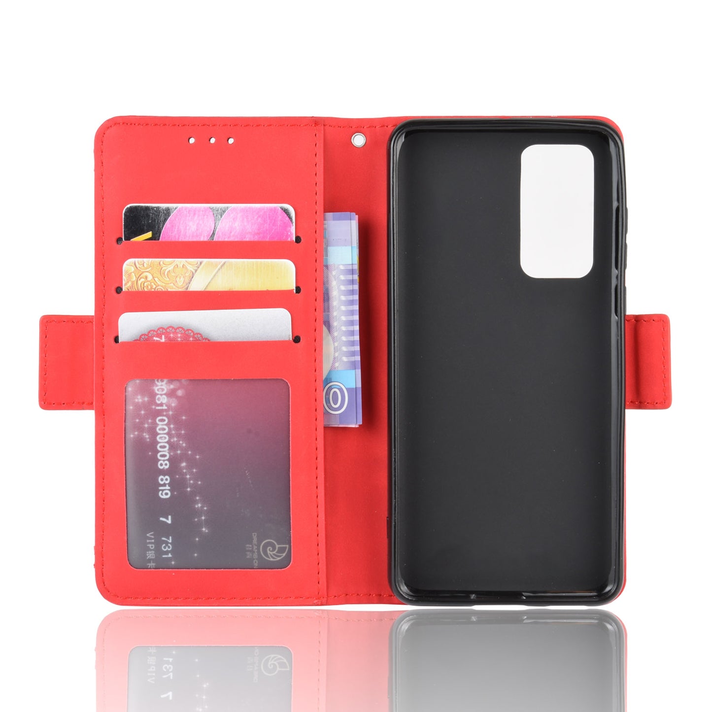PU Leather with Multiple Card Slots Cover for Huawei P40 Pro+
