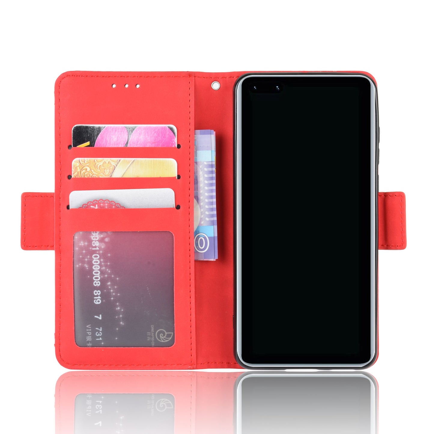 PU Leather with Multiple Card Slots Cover for Huawei P40 Pro+