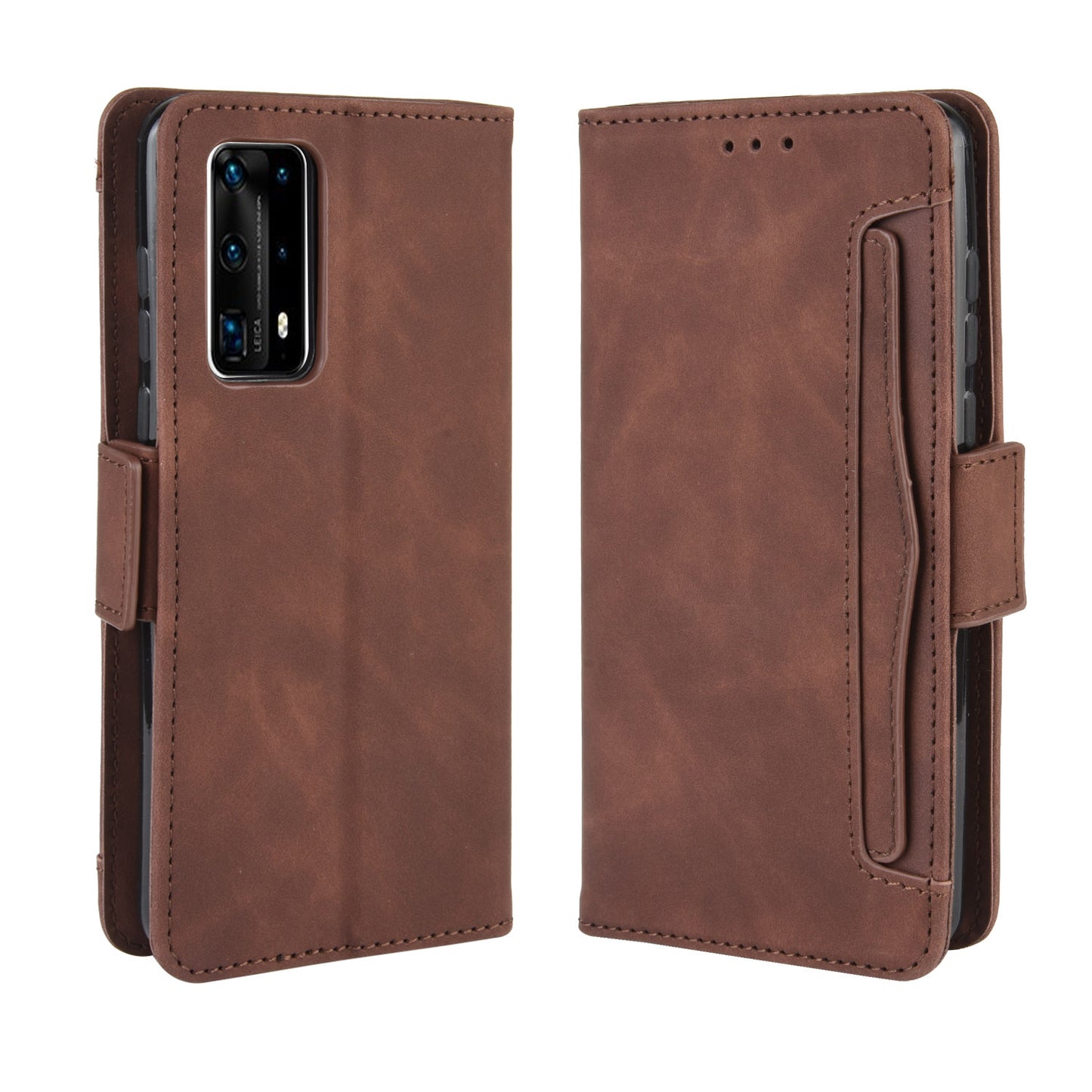 PU Leather with Multiple Card Slots Cover for Huawei P40 Pro+
