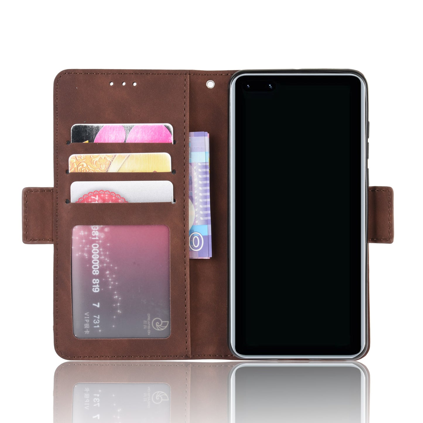PU Leather with Multiple Card Slots Cover for Huawei P40 Pro+