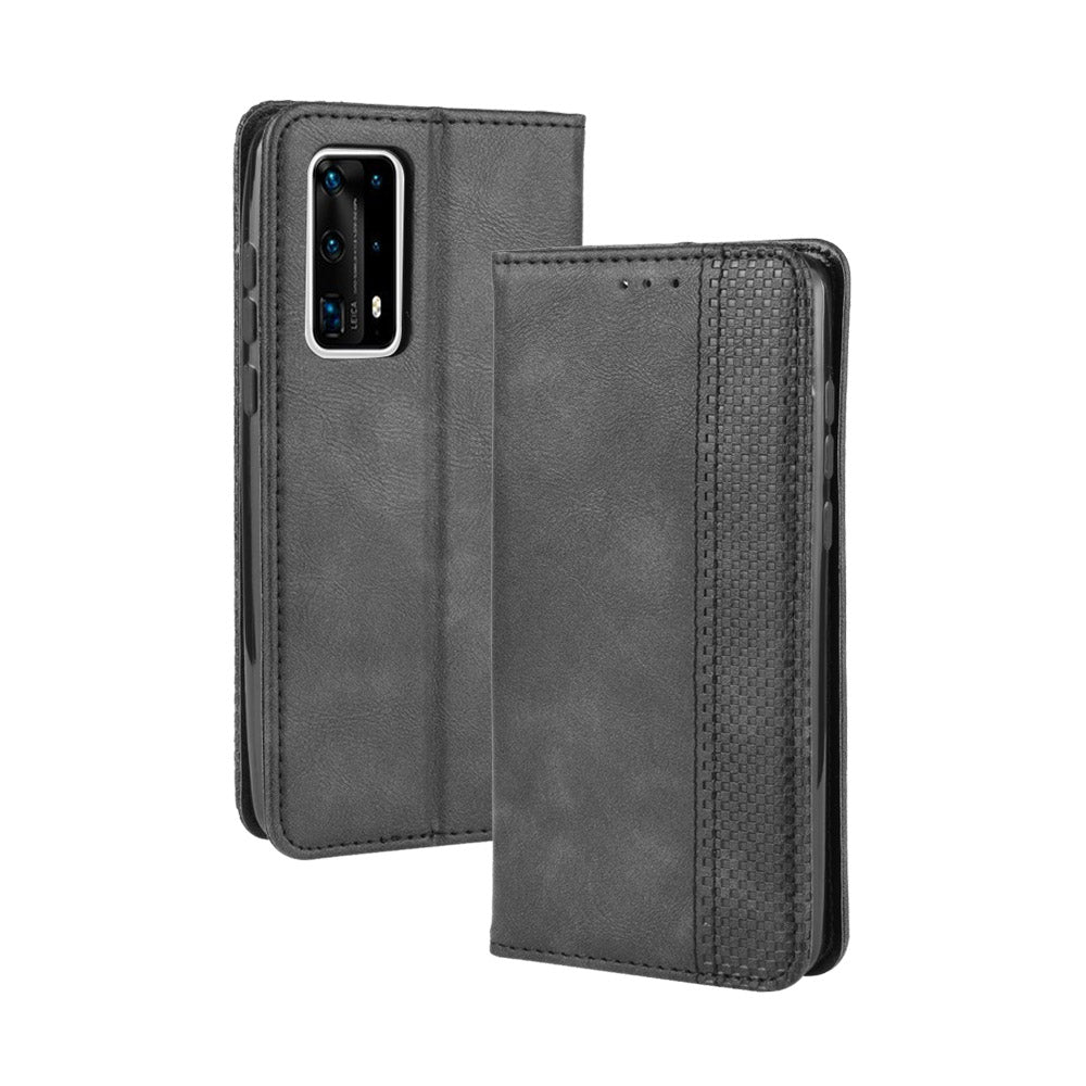 Retro Leather with Wallet Stand Cover for Huawei P40 Pro+