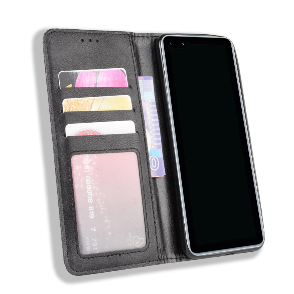 Retro Leather with Wallet Stand Cover for Huawei P40 Pro+
