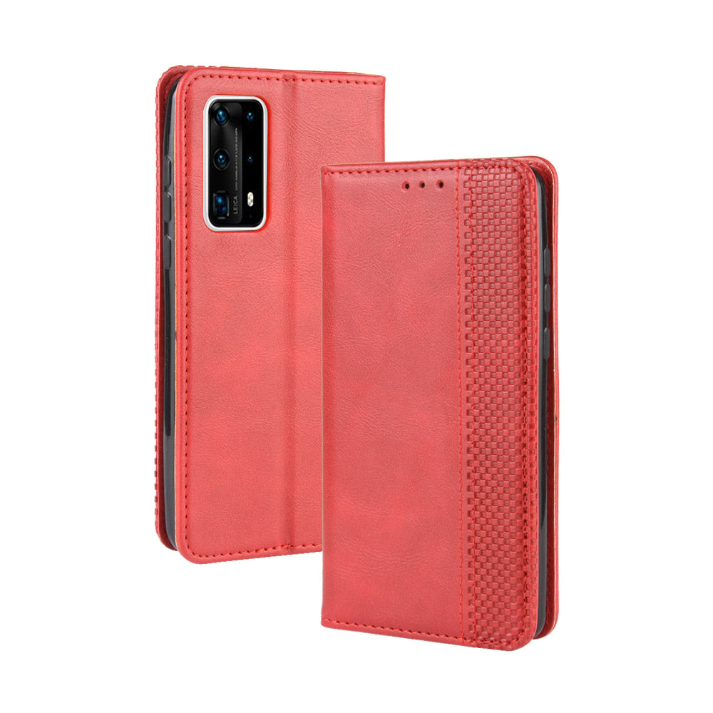 Retro Leather with Wallet Stand Cover for Huawei P40 Pro+