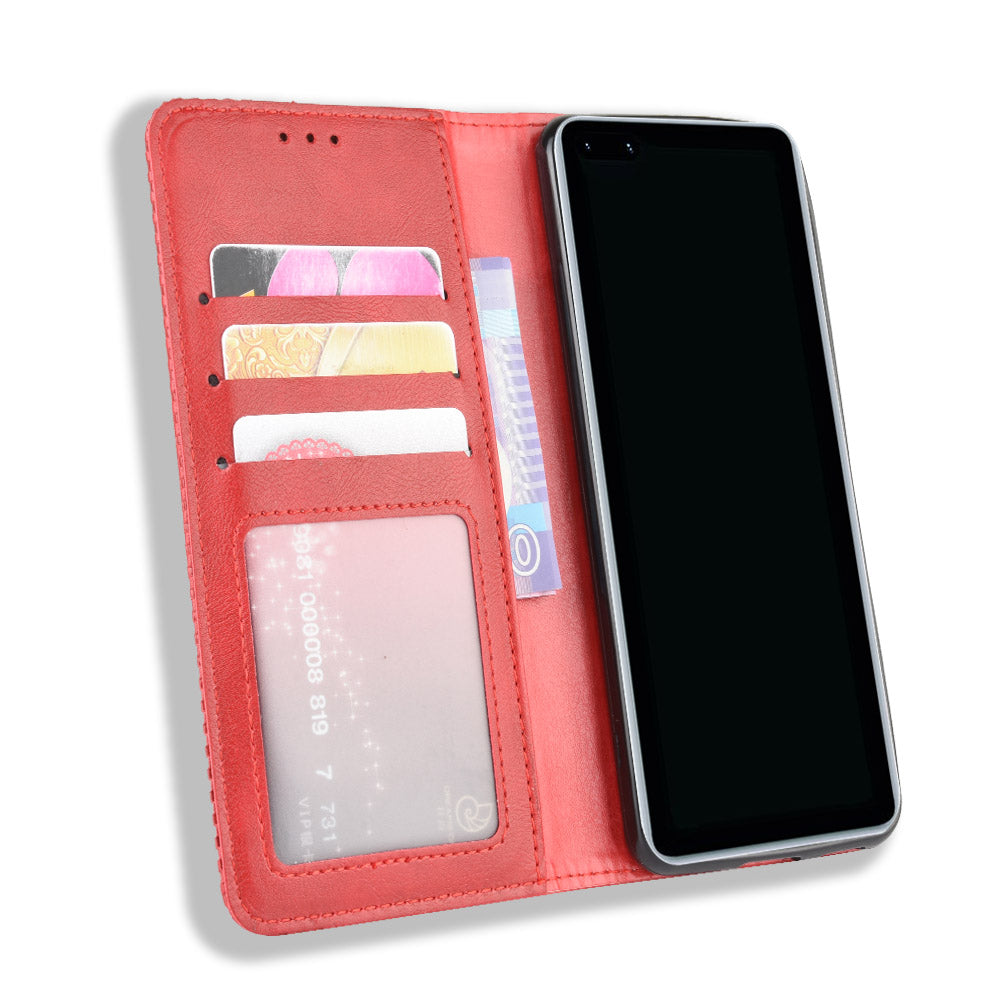 Retro Leather with Wallet Stand Cover for Huawei P40 Pro+