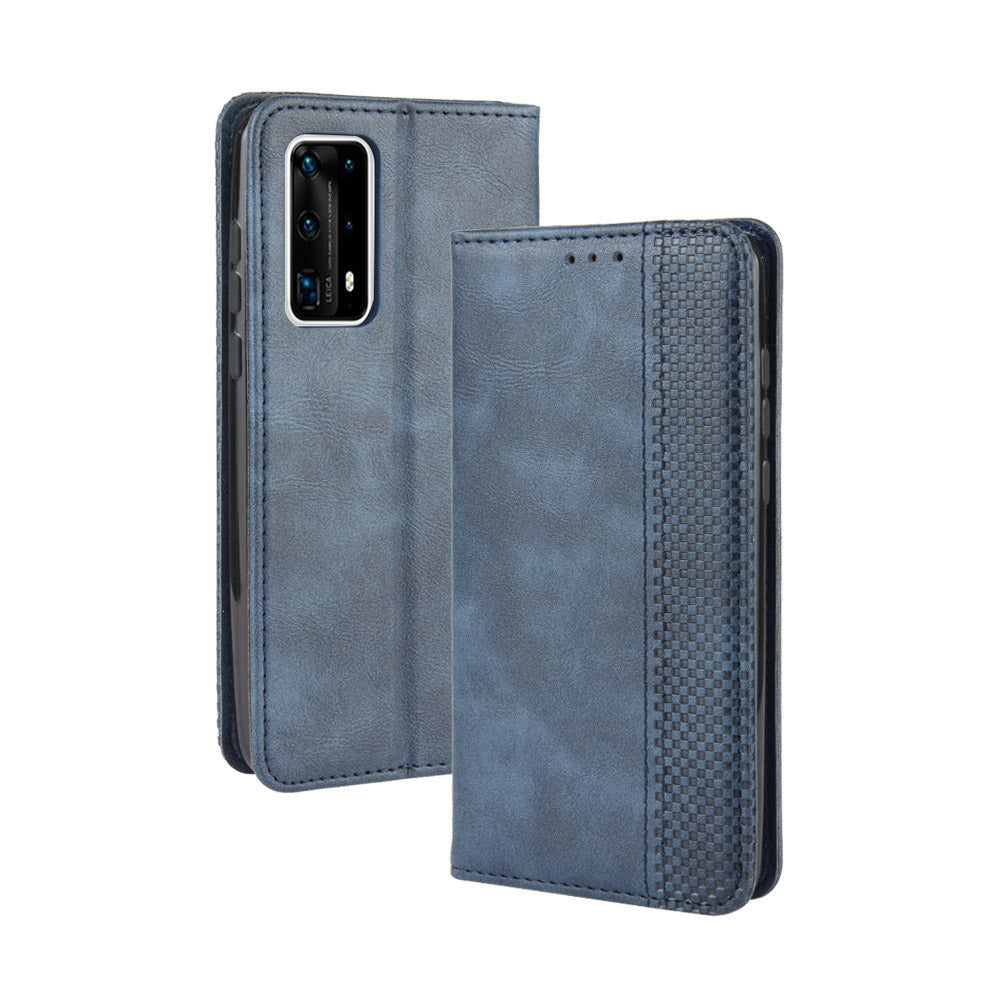 Retro Leather with Wallet Stand Cover for Huawei P40 Pro+