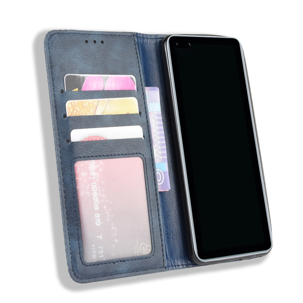 Retro Leather with Wallet Stand Cover for Huawei P40 Pro+