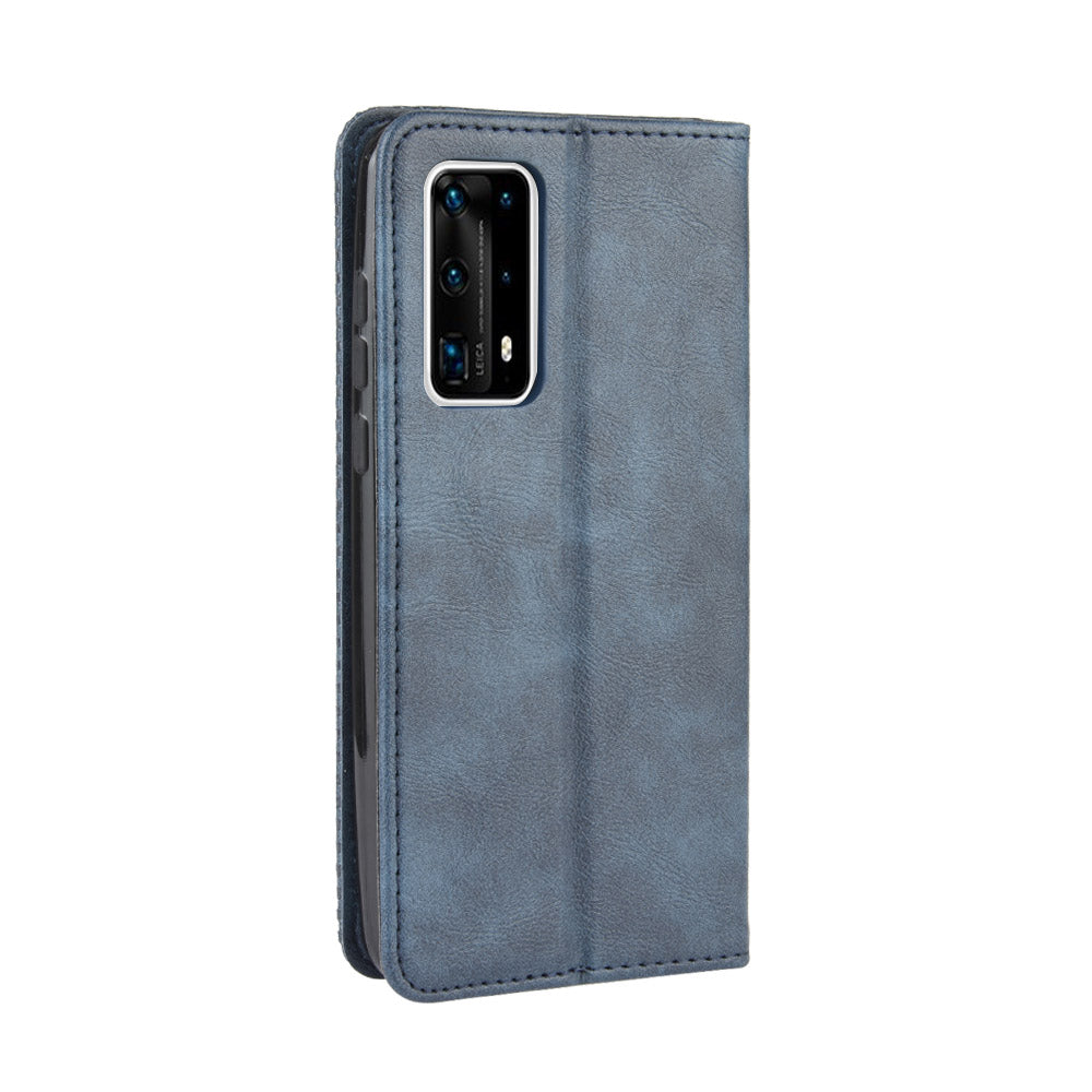 Retro Leather with Wallet Stand Cover for Huawei P40 Pro+
