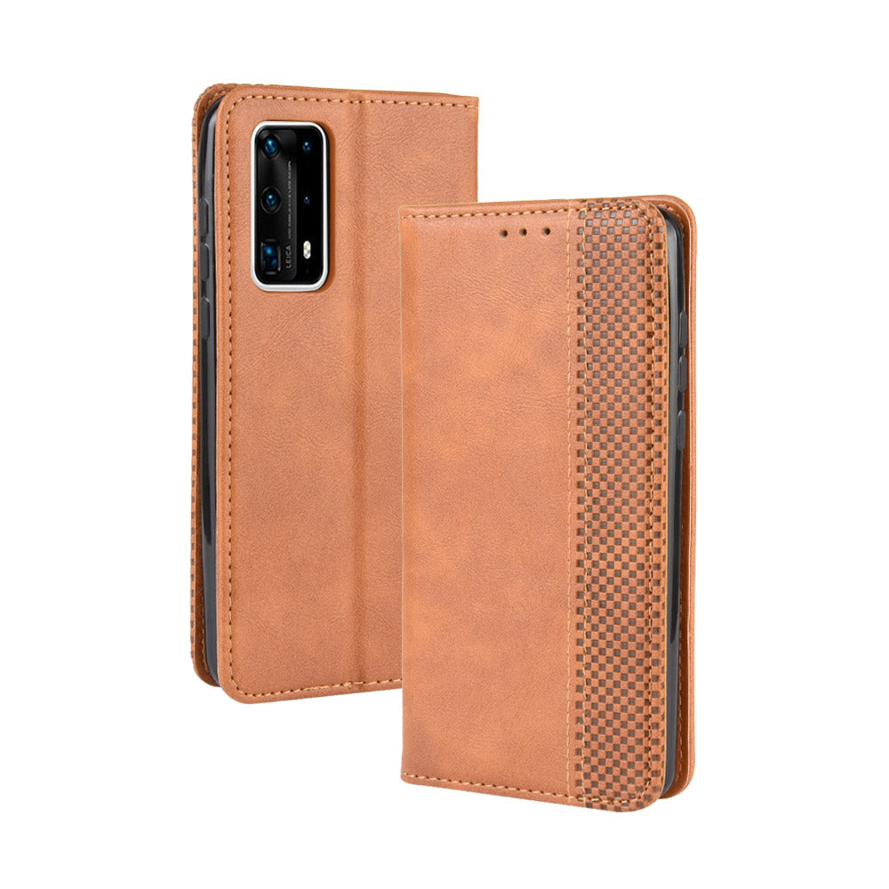 Retro Leather with Wallet Stand Cover for Huawei P40 Pro+