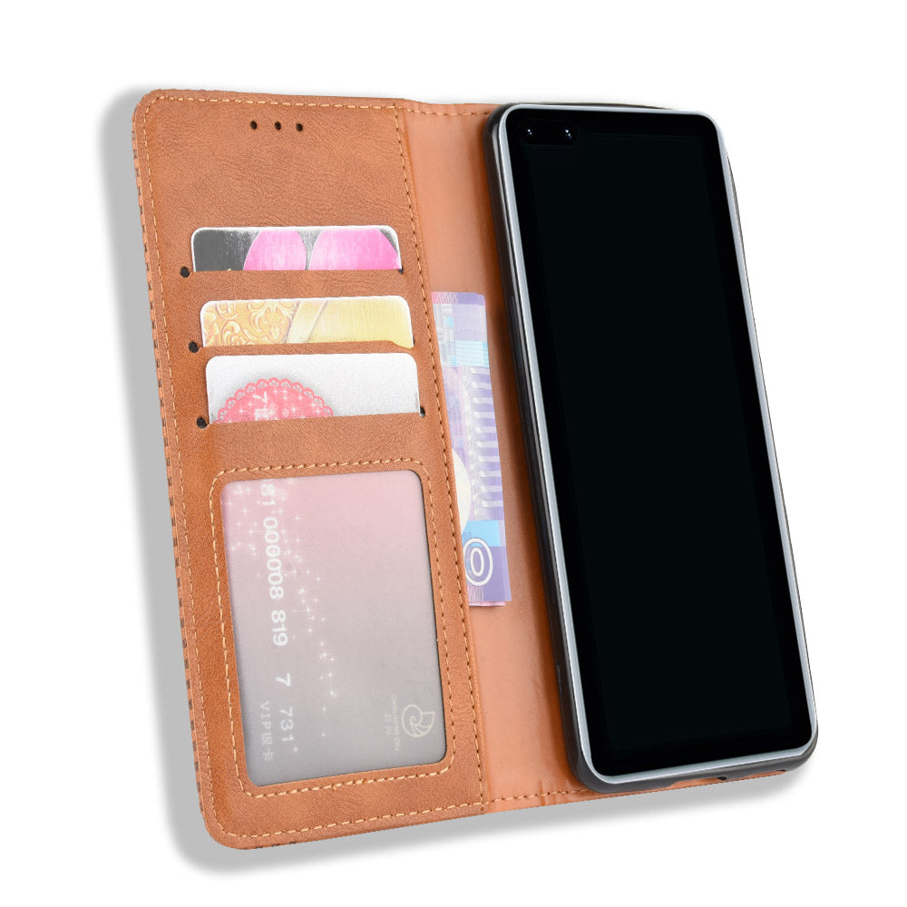 Retro Leather with Wallet Stand Cover for Huawei P40 Pro+